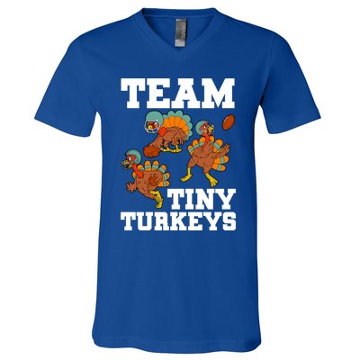 Thanksgiving Football Team Turkey Day Game Bowl High School Gift V-Neck T-Shirt