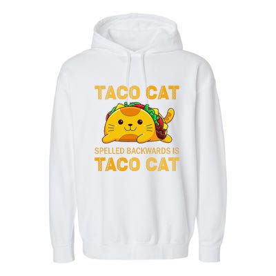 TacoCat For Taco Cat Cinco De Mayo TacoCat Tacos Garment-Dyed Fleece Hoodie