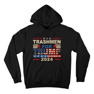 Trashmen For Trump 2024 Funny Election Garbageman Supporters Hoodie