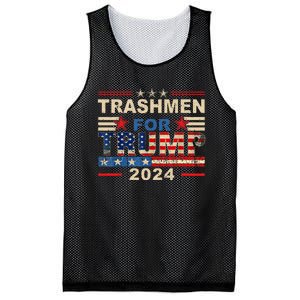 Trashmen For Trump 2024 Funny Election Garbageman Supporters Mesh Reversible Basketball Jersey Tank