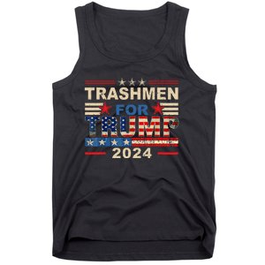 Trashmen For Trump 2024 Funny Election Garbageman Supporters Tank Top