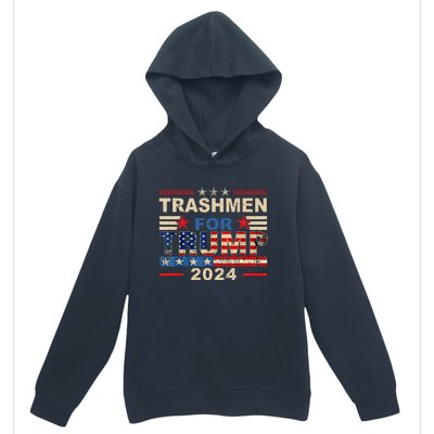 Trashmen For Trump 2024 Funny Election Garbageman Supporters Urban Pullover Hoodie