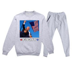 Trump Fight Premium Crewneck Sweatsuit Set