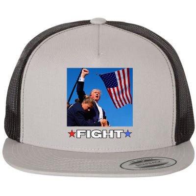 Trump Fight Flat Bill Trucker Hat