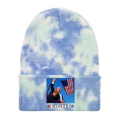 Trump Fight Tie Dye 12in Knit Beanie