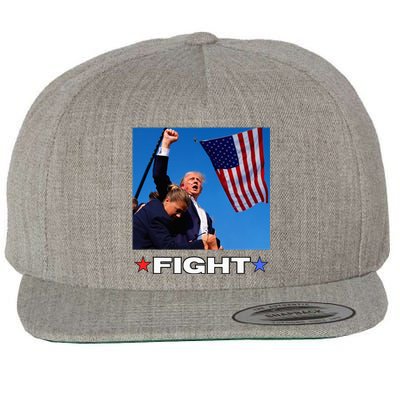 Trump Fight Wool Snapback Cap