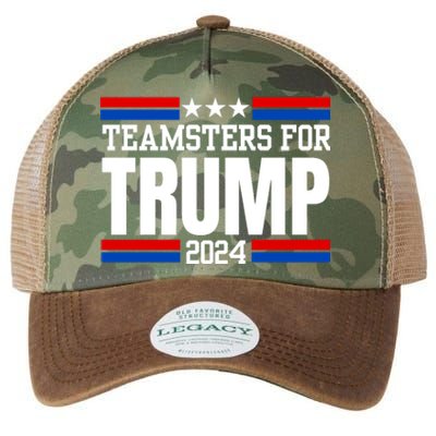 Teamsters For Trump 2024 Keep America Great Legacy Tie Dye Trucker Hat