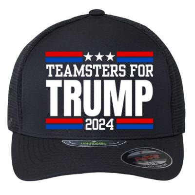 Teamsters For Trump 2024 Keep America Great Flexfit Unipanel Trucker Cap