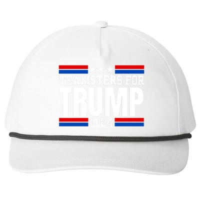 Teamsters For Trump 2024 Keep America Great Snapback Five-Panel Rope Hat