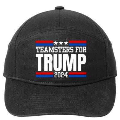 Teamsters For Trump 2024 Keep America Great 7-Panel Snapback Hat