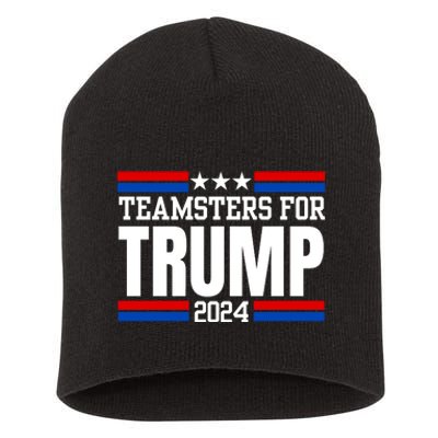 Teamsters For Trump 2024 Keep America Great Short Acrylic Beanie