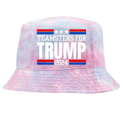 Teamsters For Trump 2024 Keep America Great Tie-Dyed Bucket Hat