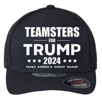 Teamsters For Trump 2024 Flexfit Unipanel Trucker Cap