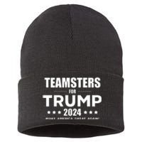 Teamsters For Trump 2024 Sustainable Knit Beanie