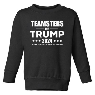 Teamsters For Trump 2024 Toddler Sweatshirt