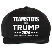 Teamsters For Trump 2024 Wool Snapback Cap