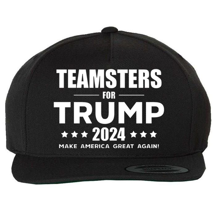 Teamsters For Trump 2024 Wool Snapback Cap