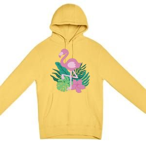 Tropical Flamingo Premium Pullover Hoodie