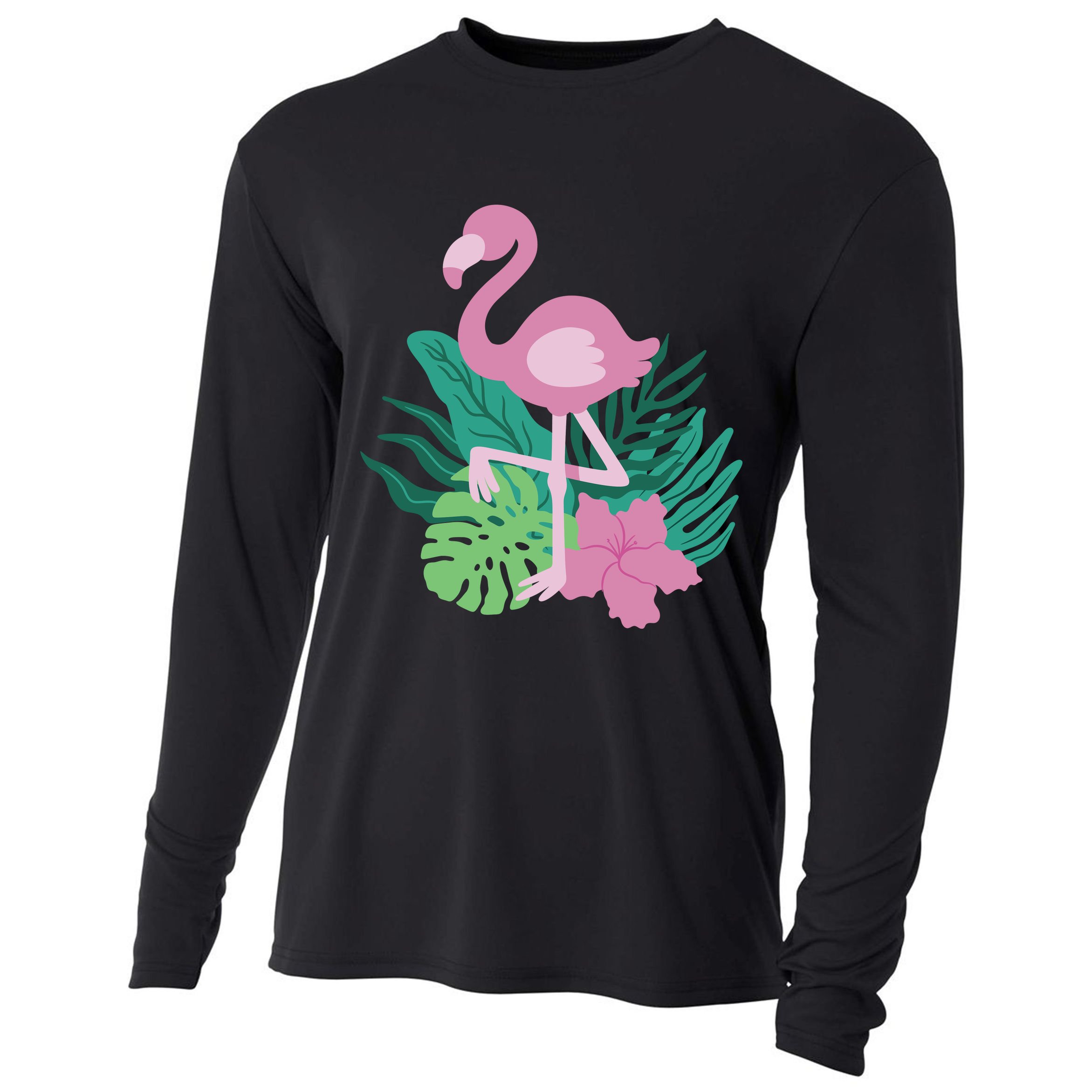 Tropical Flamingo Cooling Performance Long Sleeve Crew