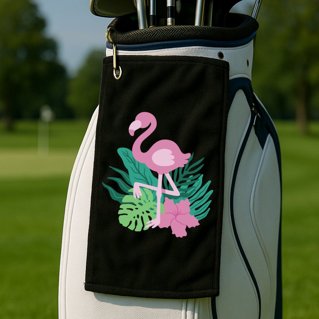 Tropical Flamingo Golf Towel