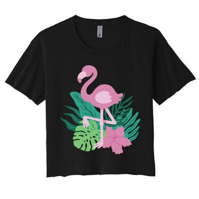 Tropical Flamingo Crop Top