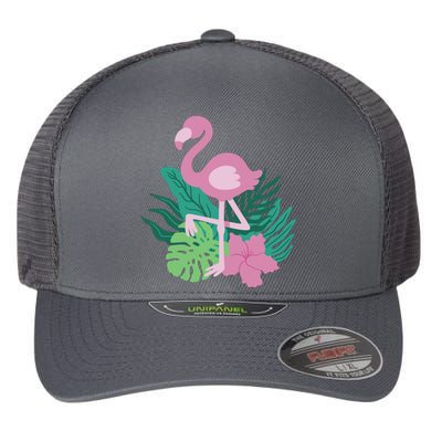 Tropical Flamingo Flexfit Unipanel Trucker Cap