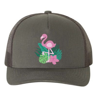 Tropical Flamingo Yupoong Adult 5-Panel Trucker Hat