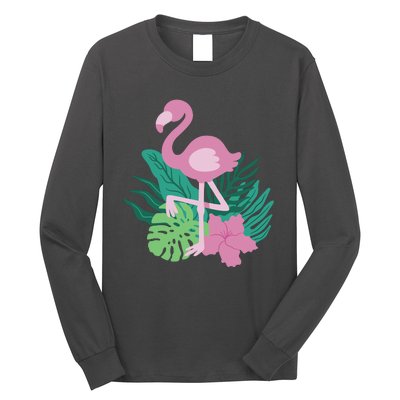 Tropical Flamingo Long Sleeve Shirt