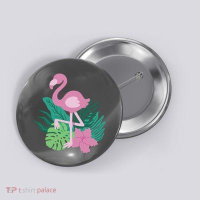 Tropical Flamingo Button