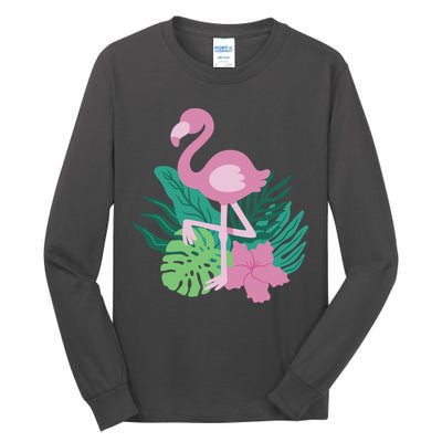 Tropical Flamingo Tall Long Sleeve T-Shirt
