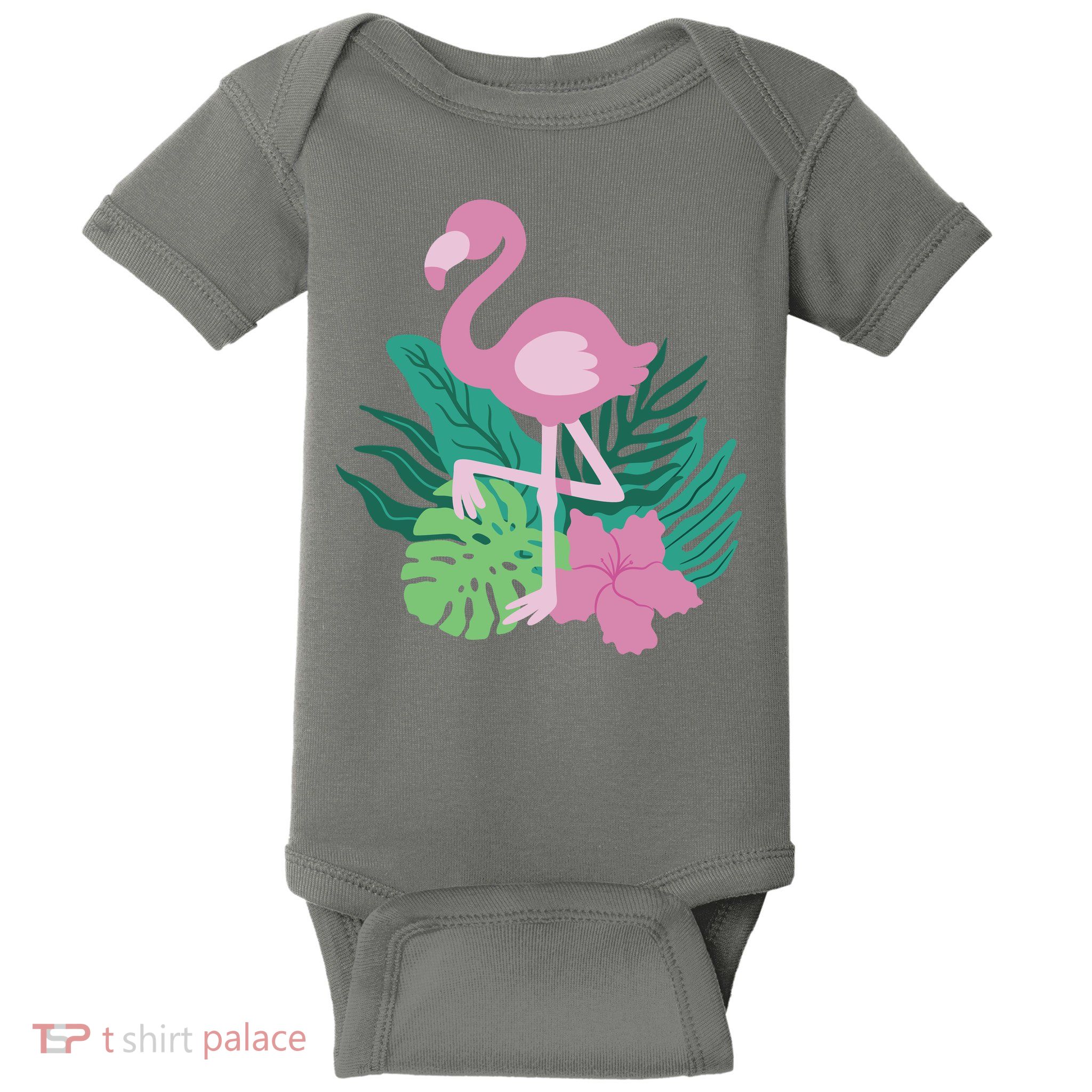 Tropical Flamingo Baby Bodysuit