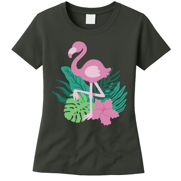 Tropical Flamingo Womens T-Shirt