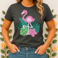 Tropical Flamingo Womens T-Shirt
