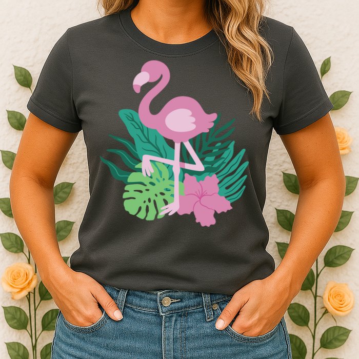 Tropical Flamingo Womens T-Shirt