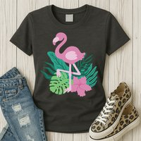 Tropical Flamingo Womens T-Shirt