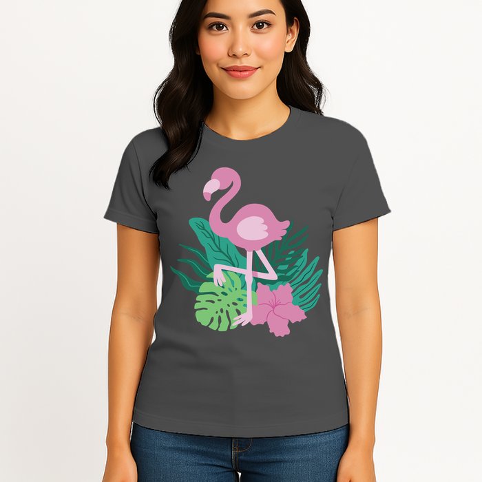 Tropical Flamingo Womens T-Shirt