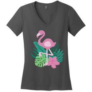 Tropical Flamingo Women's V-Neck T-Shirt