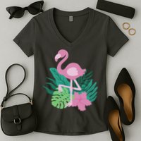 Tropical Flamingo Women's V-Neck T-Shirt