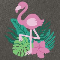 Tropical Flamingo Cotton Canvas Backpack