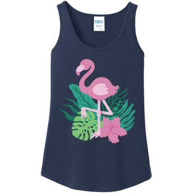 Tropical Flamingo Ladies Essential Tank