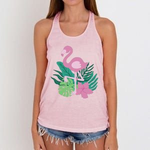 Tropical Flamingo Women's Knotted Racerback Tank