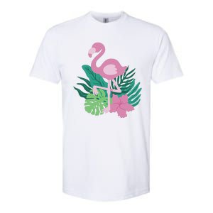 Tropical Flamingo Softstyle CVC T-Shirt