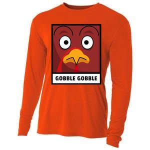 Thanksgiving Funny Turkey Gobble Gobble Gift Cooling Performance Long Sleeve Crew