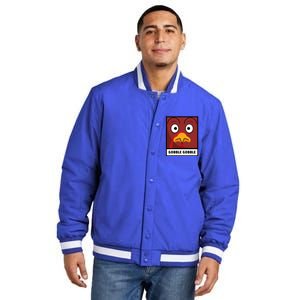 Thanksgiving Funny Turkey Gobble Gobble Gift Insulated Varsity Jacket