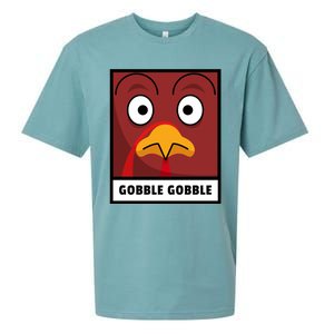 Thanksgiving Funny Turkey Gobble Gobble Gift Sueded Cloud Jersey T-Shirt