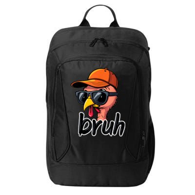 Turkey Face Thanksgiving Bruh City Backpack