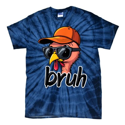 Turkey Face Thanksgiving Bruh Tie-Dye T-Shirt