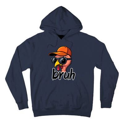 Turkey Face Thanksgiving Bruh Tall Hoodie