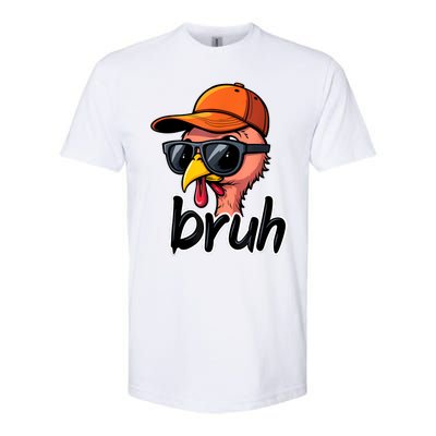 Turkey Face Thanksgiving Bruh Softstyle CVC T-Shirt