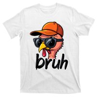 Turkey Face Thanksgiving Bruh T-Shirt